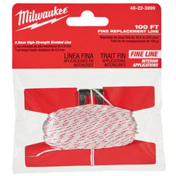Milwaukee Fine Replacement Chalk String 100 ft. Red/White Fine Line