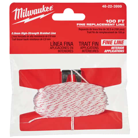 Milwaukee Fine Replacement Chalk String 100 ft. Red/White Fine Line - Ace  Hardware