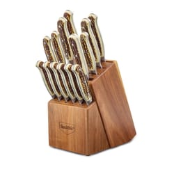 Smith's Cabin and Lodge Stainless Steel Wood Block Block Knife Set 15 pc