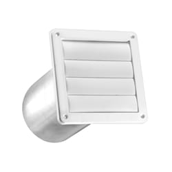 Lambro 6 in. W X 11 in. L White Plastic Exhaust Vent