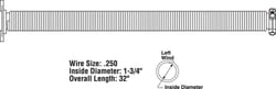 Prime-Line 32 in. L 150 Garage Door Torsion Spring