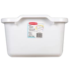 Rubbermaid 15.5 in. L X 12.75 in. W X 7-3/4 in. H White Plastic Dish Pan