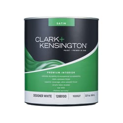 Clark+Kensington Satin Designer White Premium Paint Interior 1 qt