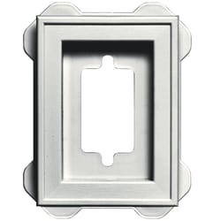 Builders Edge 6 in. H X 1 in. L Prefinished White Vinyl Mini Mounting Block