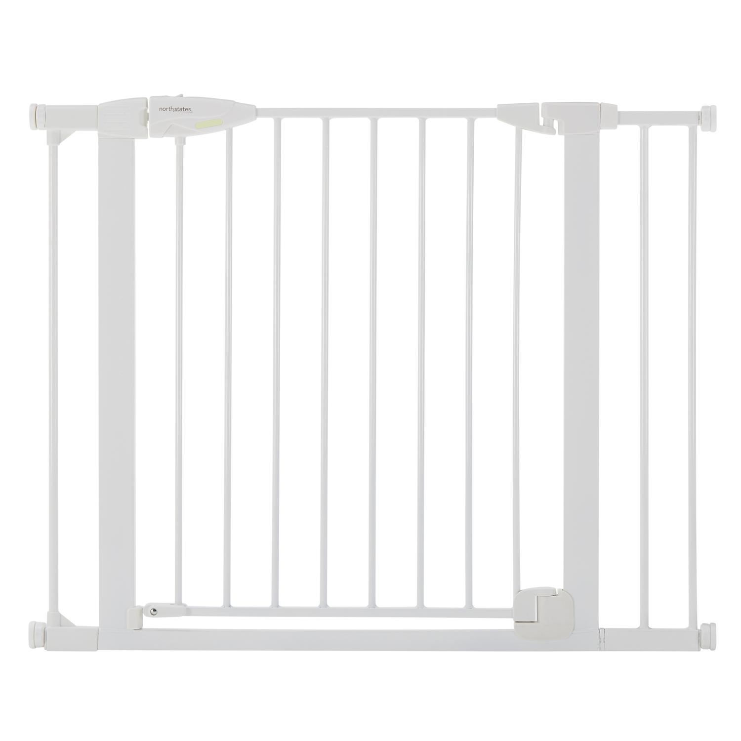 white wooden safety gate