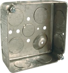 Raco 21 cu in Square Steel 2 gang Junction Box Gray