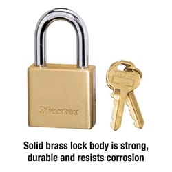 Master Lock Padlock 1-1/2" Solid Brass Body Clmshl