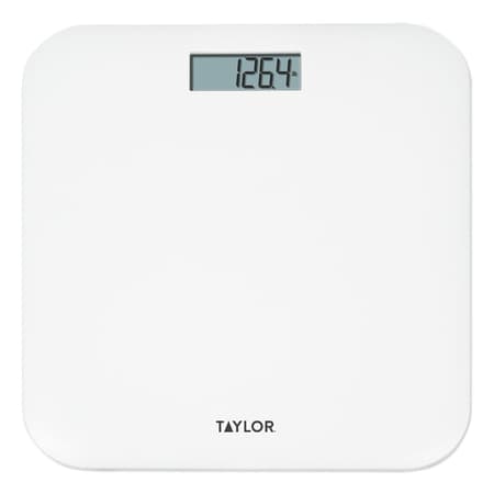 Taylor 6066517 400 lbs Digital Bathroom Scale, White
