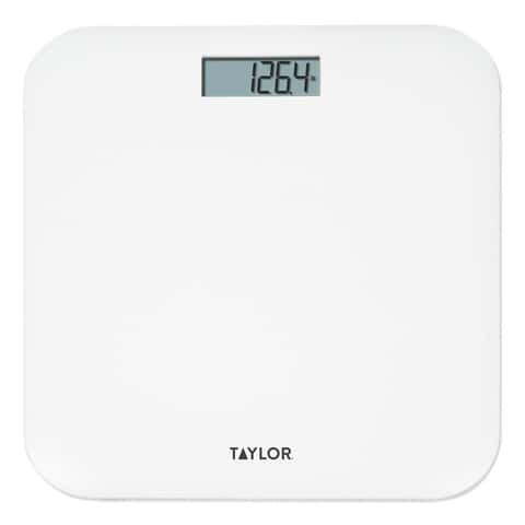 Taylor LCD Body Weight Scale Battery Powered Brushed Stainless Steel 400lb  Capacity