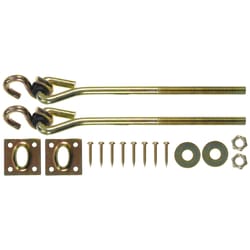 Ace Small Zinc-Plated Gold Steel 7.75 in. L Swing Hook Kit 225 lb 2 pk