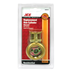 Ace KW1 Polished Brass Brass Rim Cylinder Keyed Differently