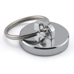 Magnet Source 1-1/8 in. L X 0.25 in. W Silver Round Magnet with Ring 35 lb. pull 1 pc