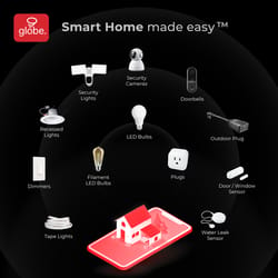 Globe Electric Wi-Fi Smart Home Battery Powered Indoor and Outdoor Smart-Enabled Security Video Came
