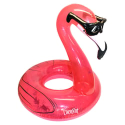 CocoNut Float Multicolored Vinyl Inflatable Flamingo with Shades Glitter Pool Float