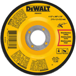 DeWalt 4-1/2 in. D X 7/8 in. Aluminum Oxide Cut-Off Wheel 1 pc