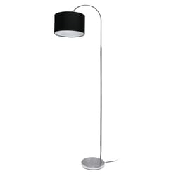 Simple Designs 66 in. Black/Silver Floor Lamp