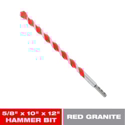 Diablo SPEEDemon 5/8 in. X 12 in. L Carbide Tipped Red Granite Hammer Drill Bit Round Shank 1 pk
