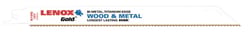 Lenox Gold 8 in. Bi-Metal Reciprocating Saw Blade 10 TPI 5 pk