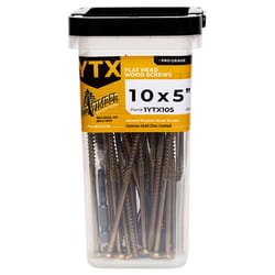 Big Timber No. 10 X 5 in. L Star Gold Zinc Coated Wood Screws 1 lb 38 pk