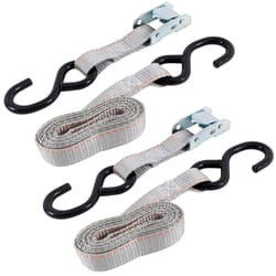 Keeper 1 in. W X 6 ft. L Gray Tie Down 400 lb 2 pk