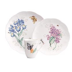 Lenox Multicolored Porcelain Butterfly Meadow Dinnerware Set 18 pc