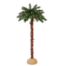 Puleo International 4 ft. Slim Incandescent 150 ct Palm Christmas Tree