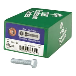 HILLMAN M8-1.25 mm D X 40 mm L Heat Treated Steel Hex Head Cap Screw 1 pk