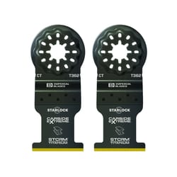 Imperial Blades Starlock 1-3/8 in. W Titanium Bi-Metal Carbide Extreme Oscillating Blade 2 pk