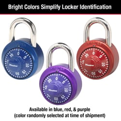 Master Lock 1-7/8 in. W Stainless Steel 3-Dial Combination Combination Padlock