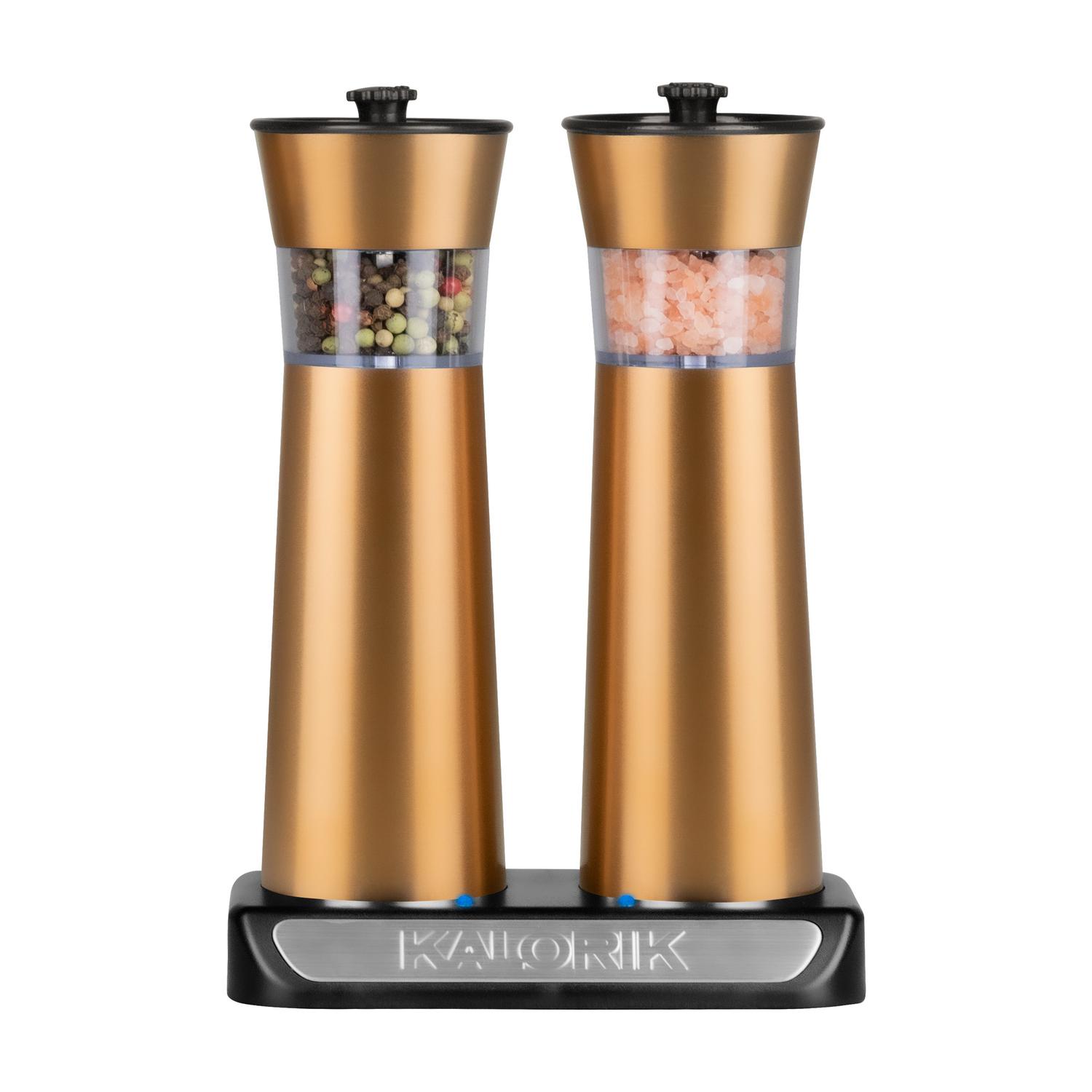 Kalorik Copper Plastic/Stainless Steel Salt and Pepper Grinder Set Sansujyuku sansujyuku.com