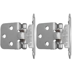 Laurey 1-5/8 in. W X 2-3/4 in. L Satin Chrome Silver Steel Self-Closing Hinge 2 pk