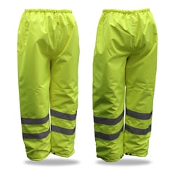 Boss Hi-Vis Insulated Yellow Polyester Rain Pants L