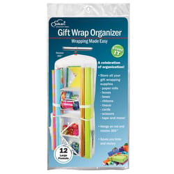 Jokari Clear/White Gift Wrap/Bag Organizer 48 in. H X 19 in. W X 0.5 in. D