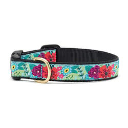 Up Country Multicolor Flower Story Nylon Dog Collar Large