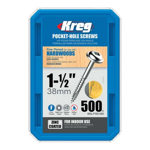 Kreg Pocket Hole Screws - Blue-Kote 1-1/2 / 100