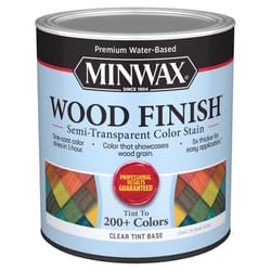 Minwax Wood Finish Water-Based Semi-Transparent Clear Tint Base Water-Based Wood Stain 1 qt