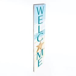P Graham Dunn Multicolored Wood 47 in. H X 10.5 in. L X 0.75 in. W Welcome Porch Sign