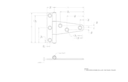 Ace 2 in. L Zinc-Plated Light Duty T Hinge 2 pk