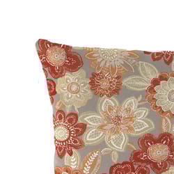 Jordan Manufacturing Multicolored Floral Polyester Throw Pillow 4 in. H X 18 in. W X 18 in. L