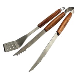 Bayou Classic Stainless Steel Brown/Silver Grill Tool Set 2 pc