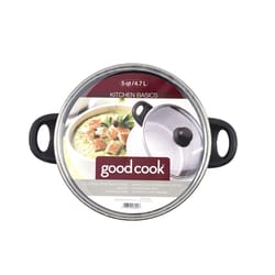 Good Cook Stainless Steel Dutch Oven 5 qt Black