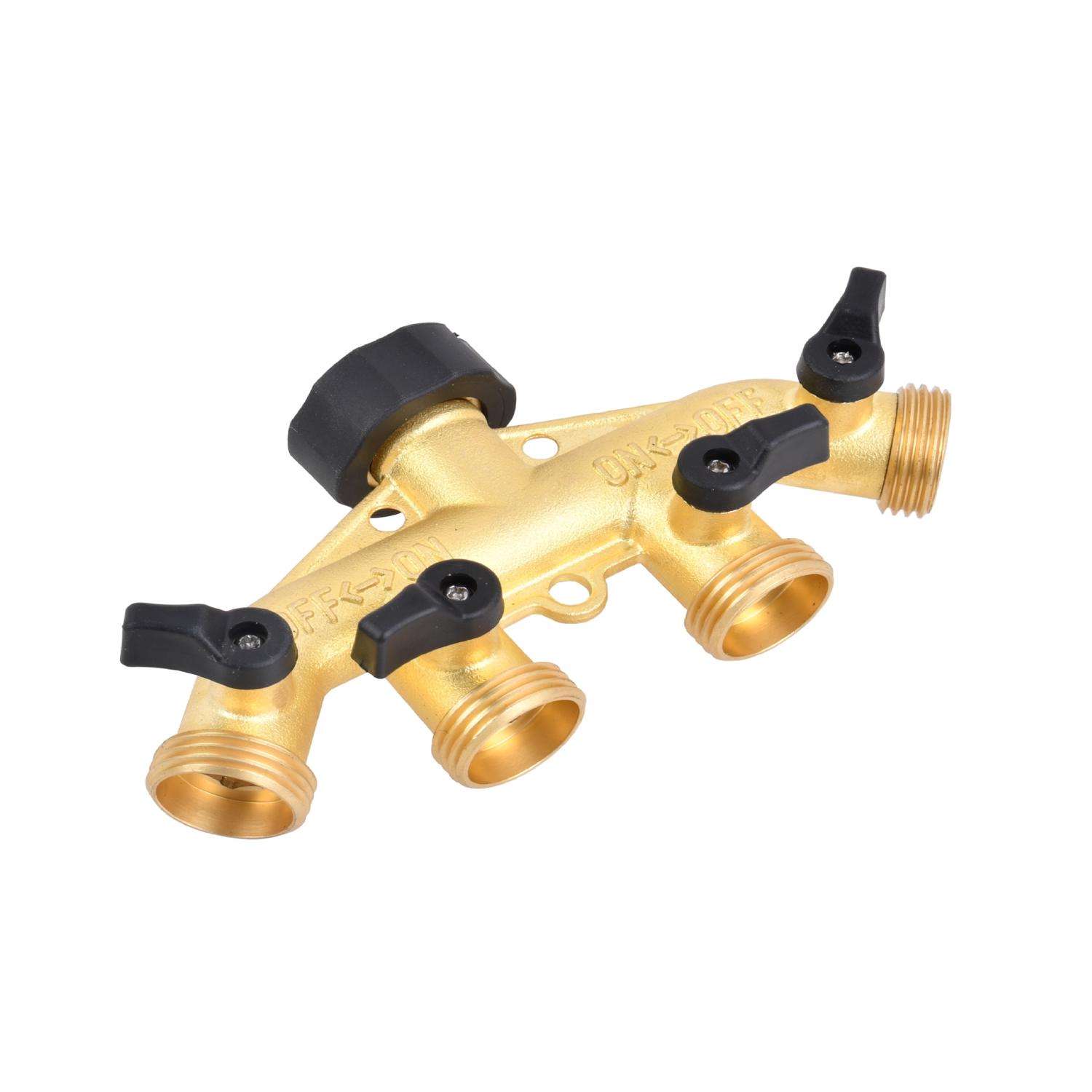 Ace Brass Threaded Female/Male Garden Hose Manifold Ace Brass Threaded Female/Male Garden Hose Manifold
