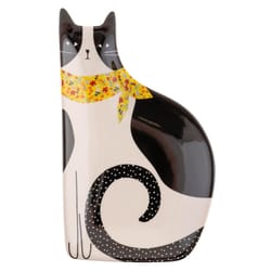 Karma Calico 1 in. H X 3 in. W X 5 in. L Multicolored Stoneware Cat Trinket Tray