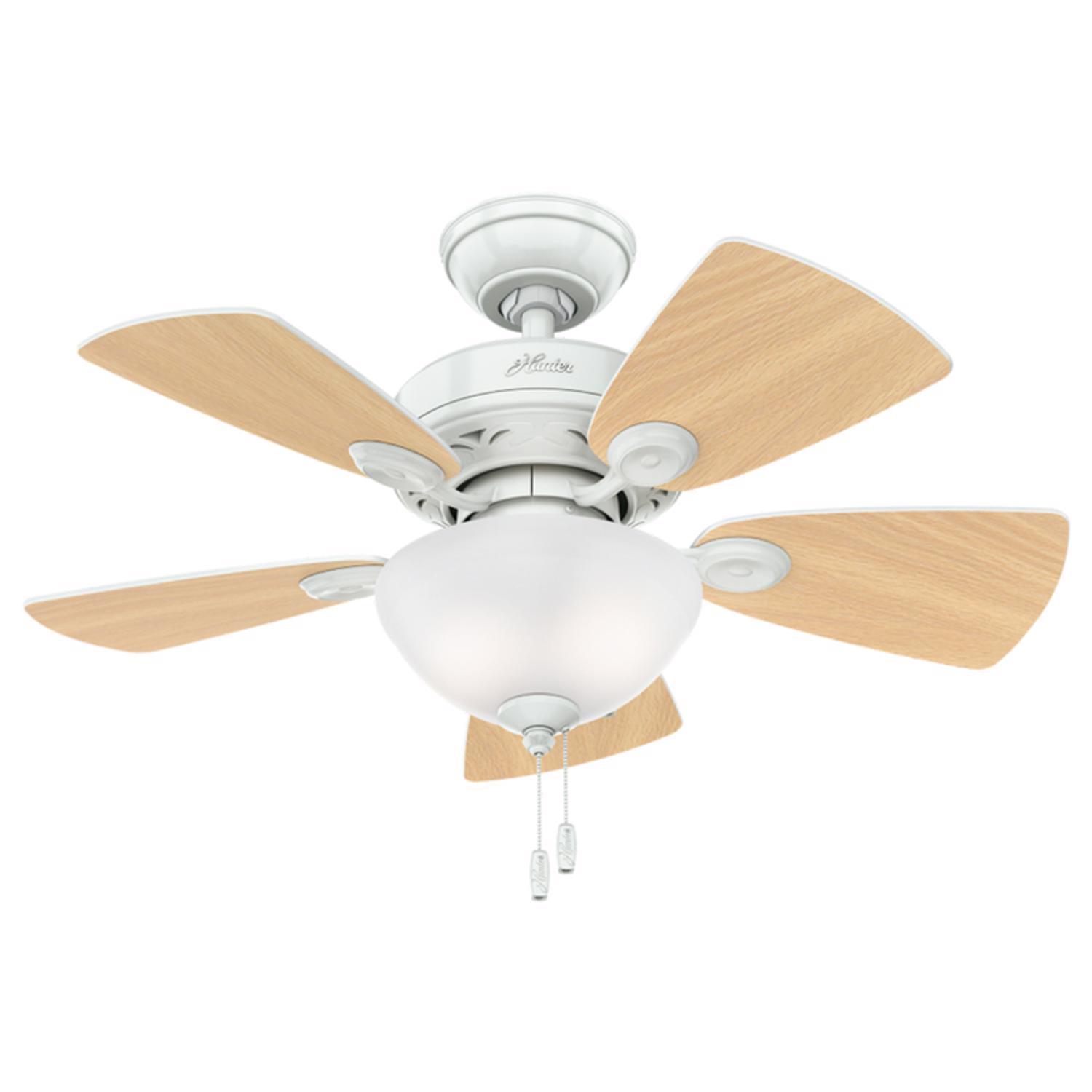 Hunter Watson 34 in. Snow White Incandescent Indoor Ceiling Fan Sansujyuku sansujyuku.com