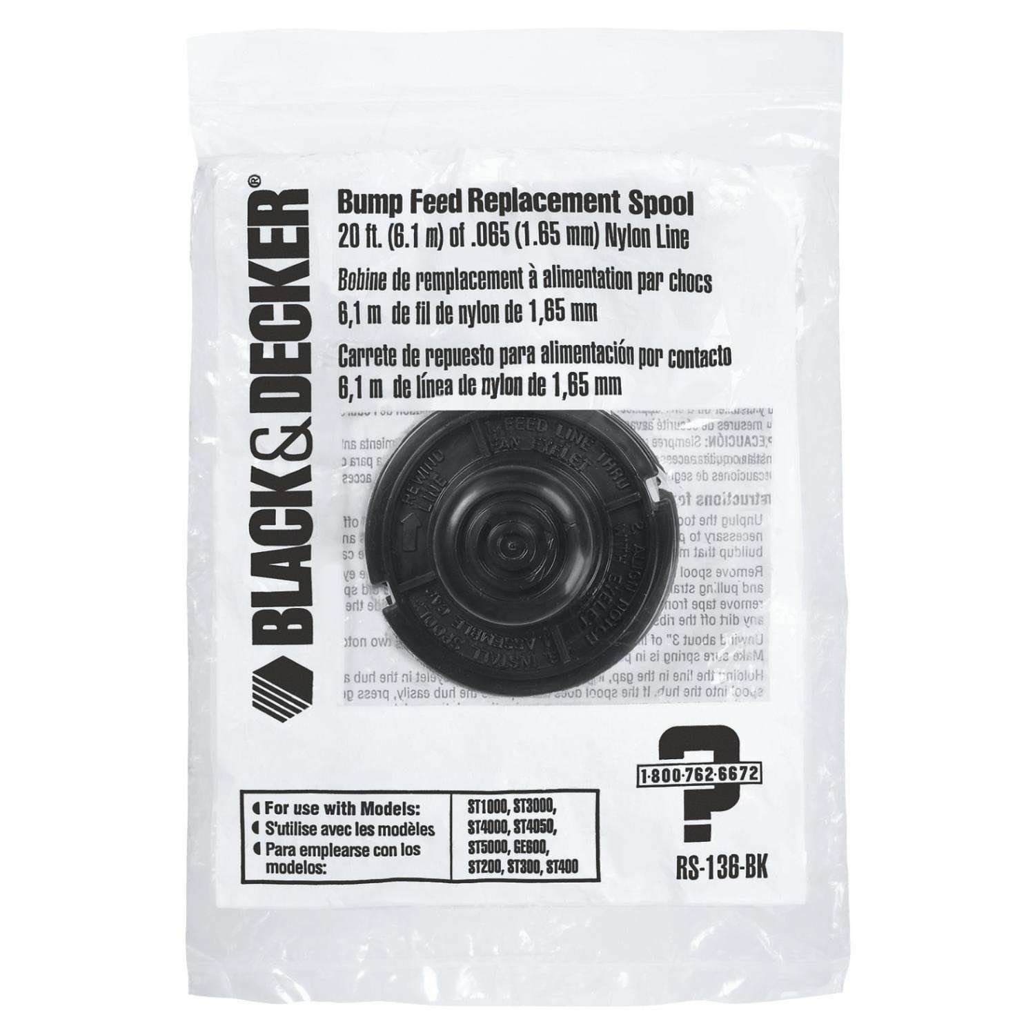 Black+Decker 0.065 in. D X 20 ft. L Replacement Line Trimmer