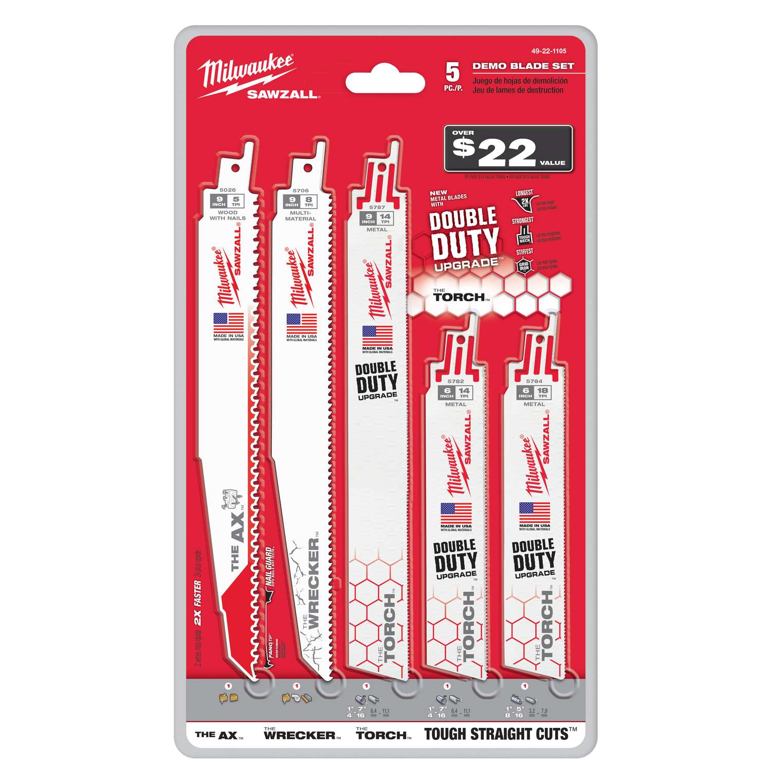 Milwaukee SAWZALL 6 and 9 in. BiMetal Demolition Reciprocating Saw