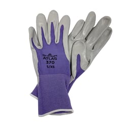 Atlas Unisex Indoor/Outdoor Gardening Gloves Gray/Purple S 1 pair