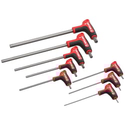 6pc T-HANDLE HEX KEY SET LONG ARMS ASSORTED SECURITY 2mm 2.5mm 3mm 4mm 5mm 6mm