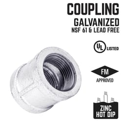 STZ Industries 3/8 in. FIP each X 3/8 in. D FIP Galvanized Malleable Iron Coupling