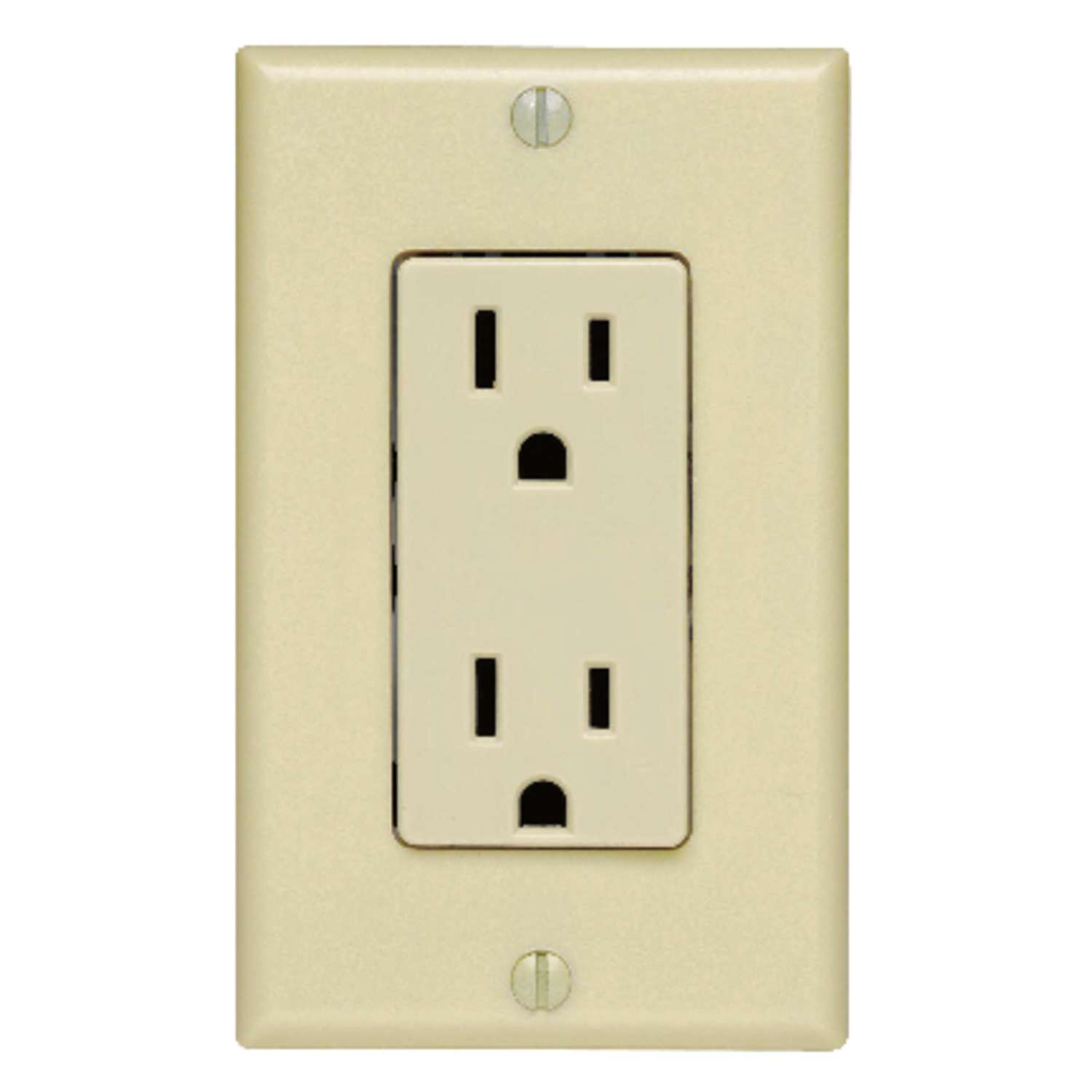 Leviton Decora 15 amps 125 V Ivory Outlet 5-15R 1 pk - Ace Hardware